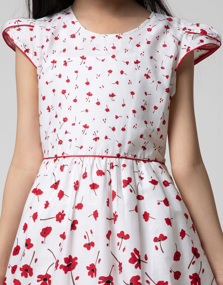SS MIDI DRESS FLOWER