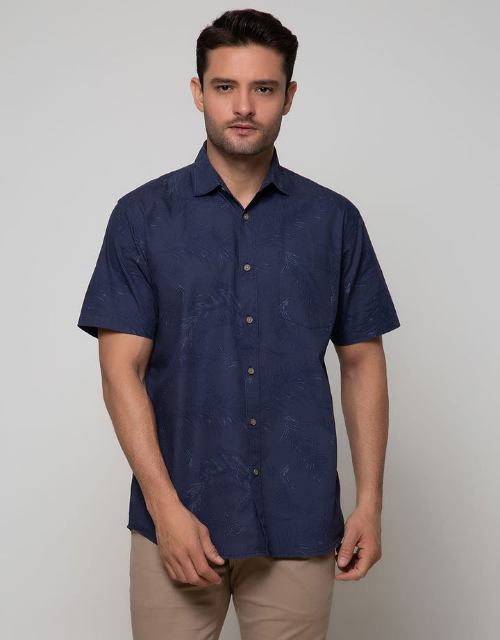 SS SHIRT PRINT LEAVE