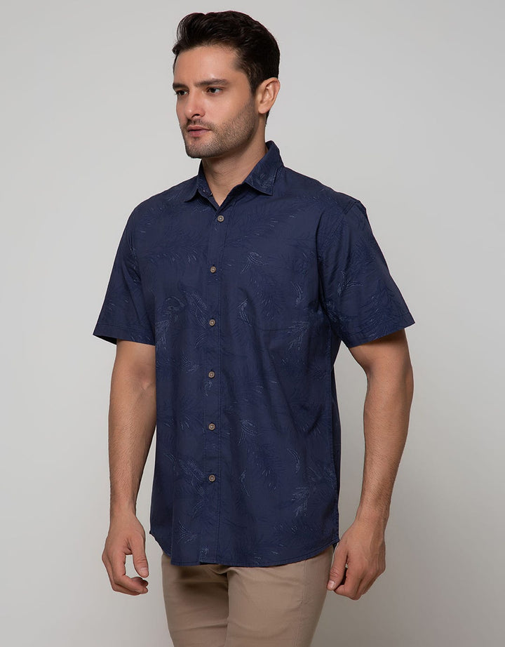 SS SHIRT PRINT LEAVE