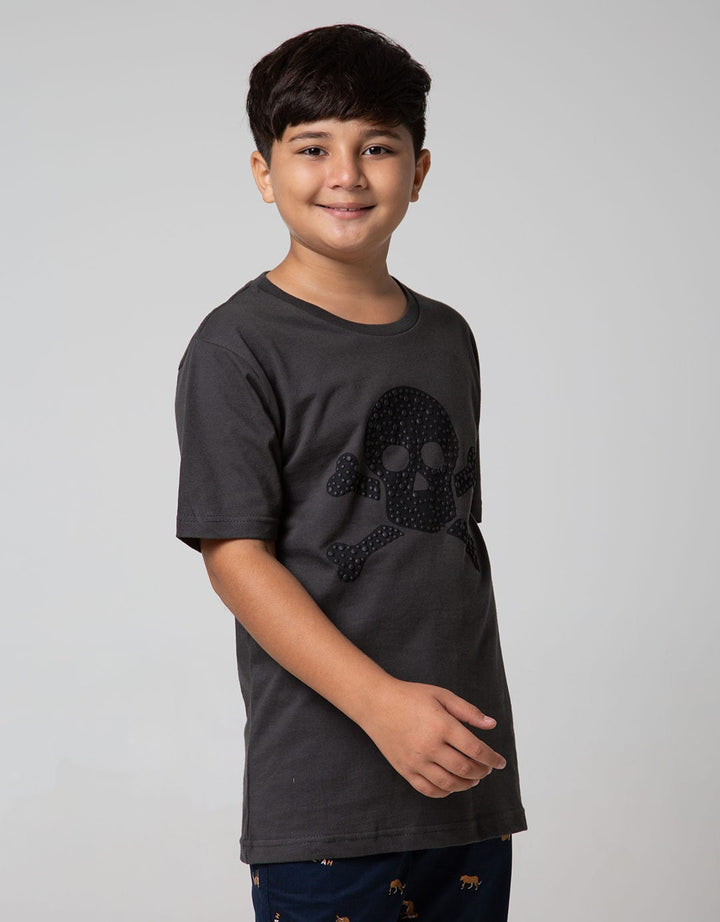 SS TSHIRT  SKULL WIT