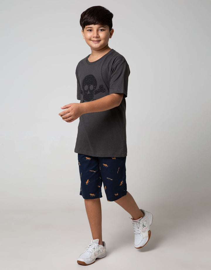 SS TSHIRT  SKULL WIT