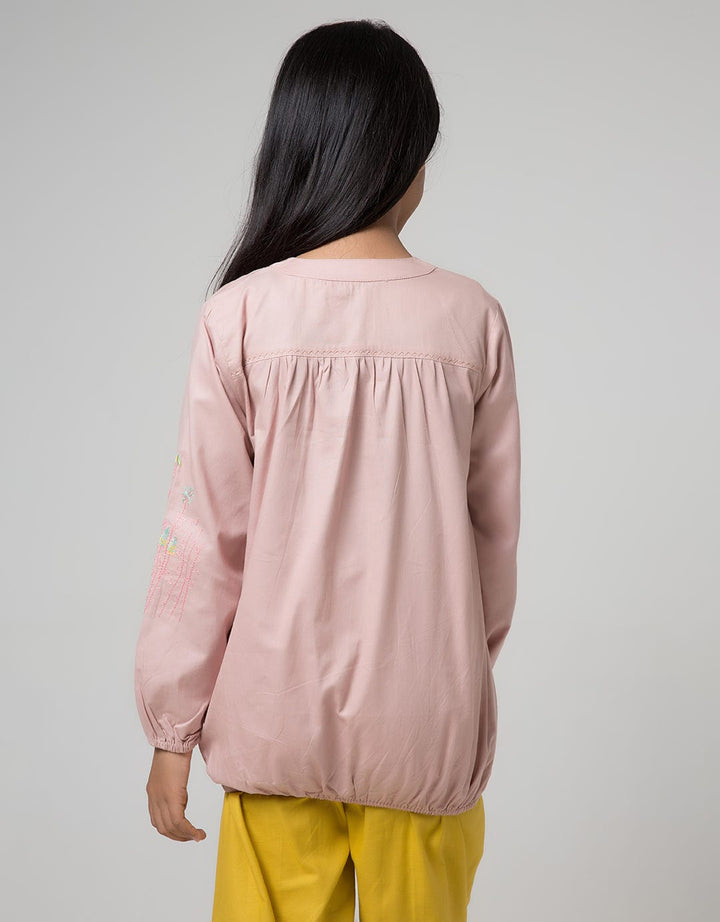 LS BLOUSE WOVEN BORD