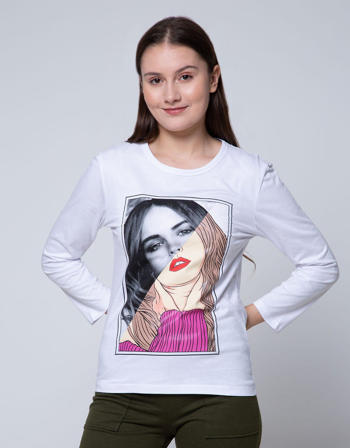 T Zone Long Sleeve T-Shirt Photoprint Regular Girly