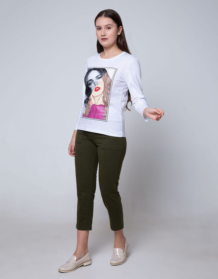 T Zone Long Sleeve T-Shirt Photoprint Regular Girly