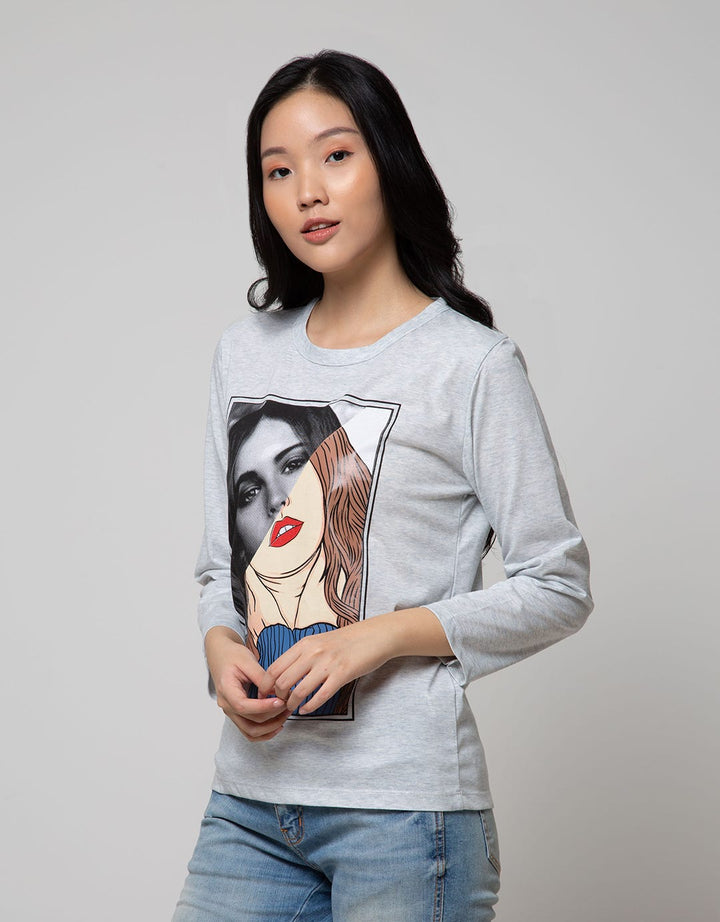 T Zone Long Sleeve T-Shirt Photoprint Regular Girly