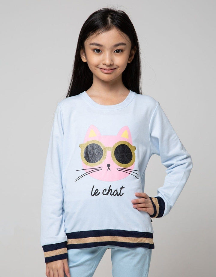 SWEATSHIRT CAT ROUND