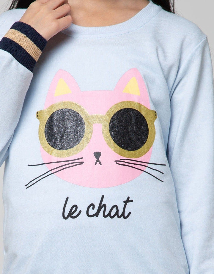 SWEATSHIRT CAT ROUND