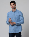 LS SHIRT PLAIN DENIM
