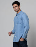 LS SHIRT PLAIN DENIM