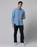 LS SHIRT PLAIN DENIM