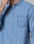 LS SHIRT PLAIN DENIM