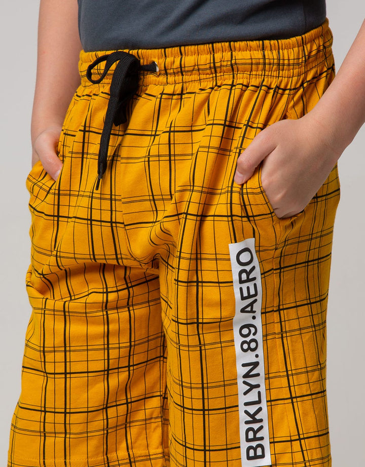 Aero Tade Regular Check Brklyn 89 Celana Pendek Anak Laki-Laki