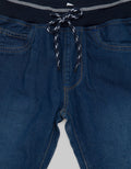 Little M Denim Long Pants Regular Rib Stretch 2Face