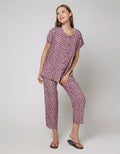 St. Yves Short Sleeve Pyjama Pants Point Peony