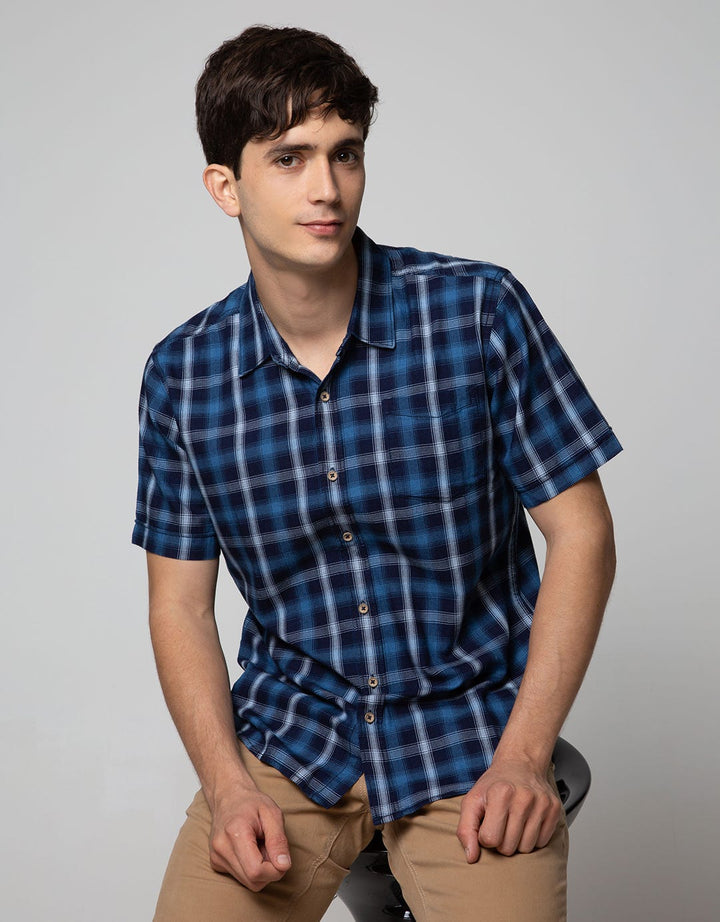 Nevada Short Sleeve Shirt Check Bio Wash