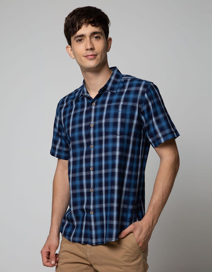 Nevada Short Sleeve Shirt Check Bio Wash