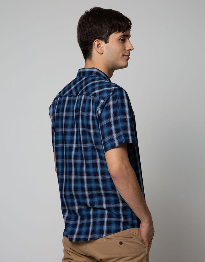 Nevada Short Sleeve Shirt Check Bio Wash