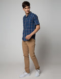 Nevada Short Sleeve Shirt Check Bio Wash