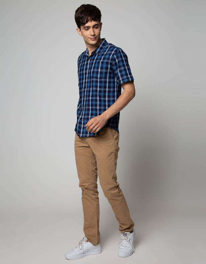 Nevada Short Sleeve Shirt Check Bio Wash