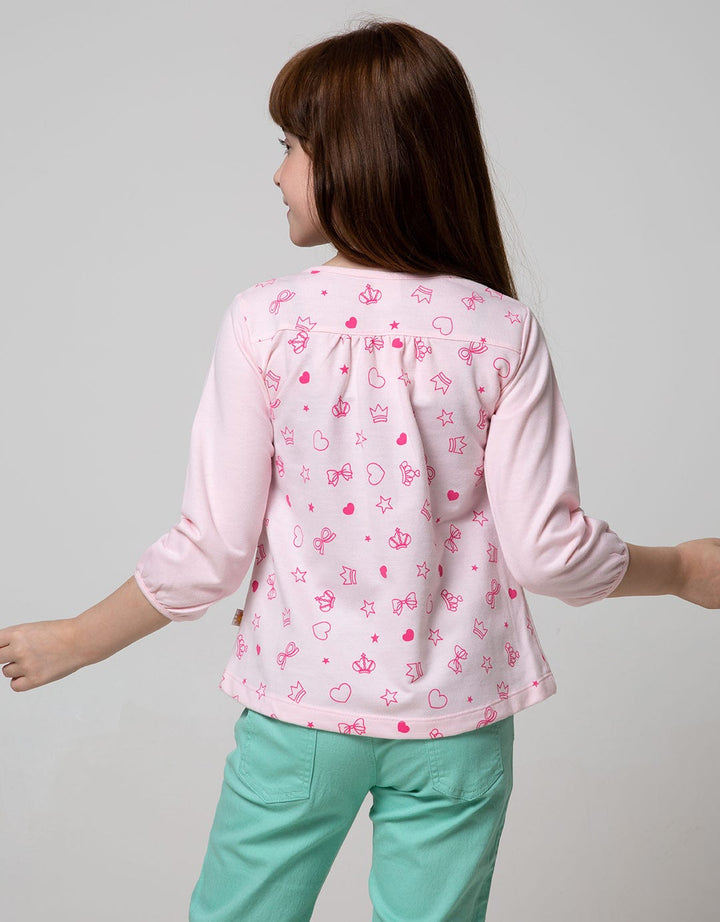 Little M Long Sleeve T-shirt Smile Word Plit