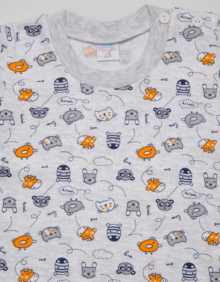 Pipiniko T-Shirt Oblong Fullprint Zoo