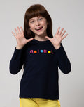 Little M Long Sleeve T-shirt Embroidered Girl Pom