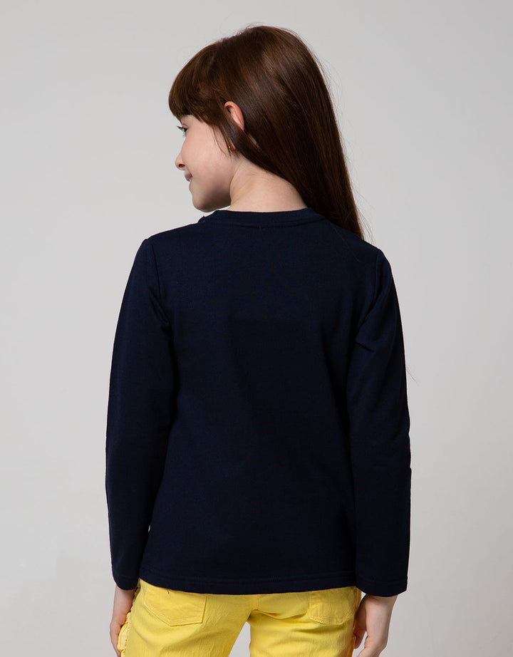 Little M Long Sleeve T-shirt Embroidered Girl Pom