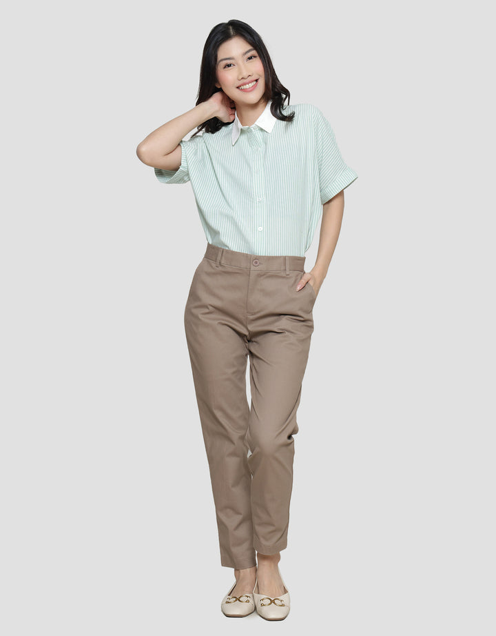 Connexion Twill Stretch Karet Blkg Celana Panjang Wanita