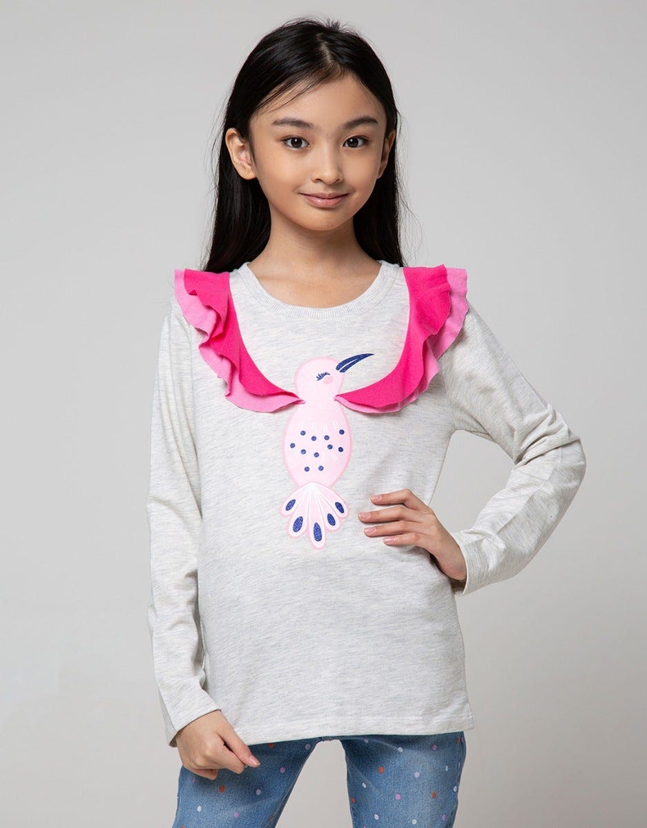 LS T-SHIRT BIRD WITH