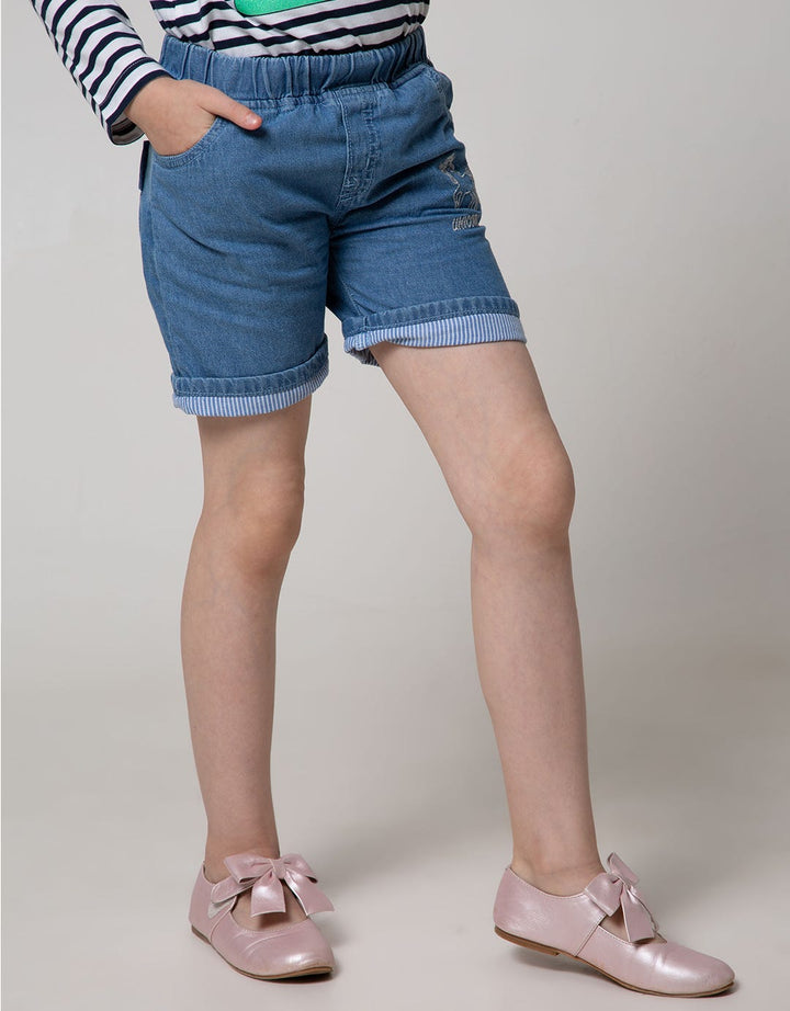 Little M Short Pants Silver Unicorn