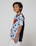 Character Superman Kaos Fullprint Comic Logo Flocking