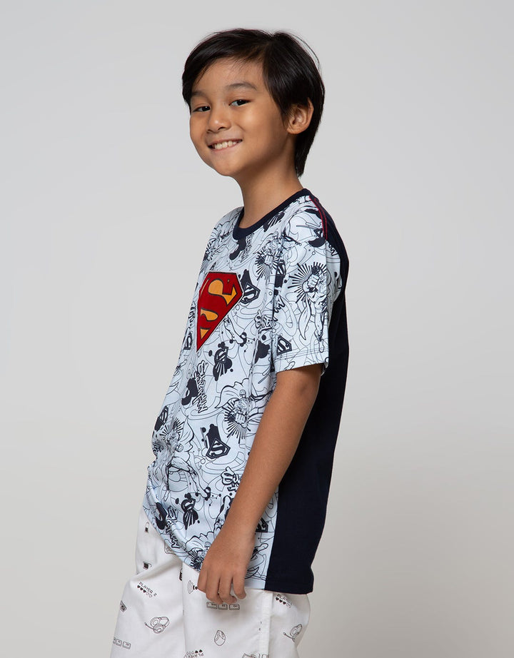 Character Superman Kaos Fullprint Comic Logo Flocking