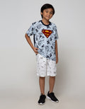 Character Superman Kaos Fullprint Comic Logo Flocking