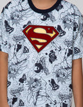 Character Superman Kaos Fullprint Comic Logo Flocking