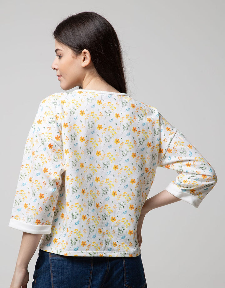 Details Sweatshirt Print Wanita