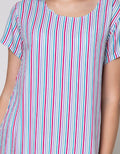 Nevada Short Sleeve Midi Dress Butterfly Stripe