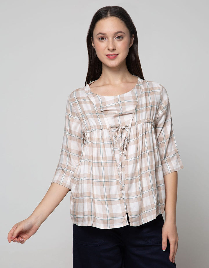 LS SHIRT CHECK RAYON