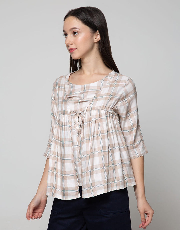 LS SHIRT CHECK RAYON