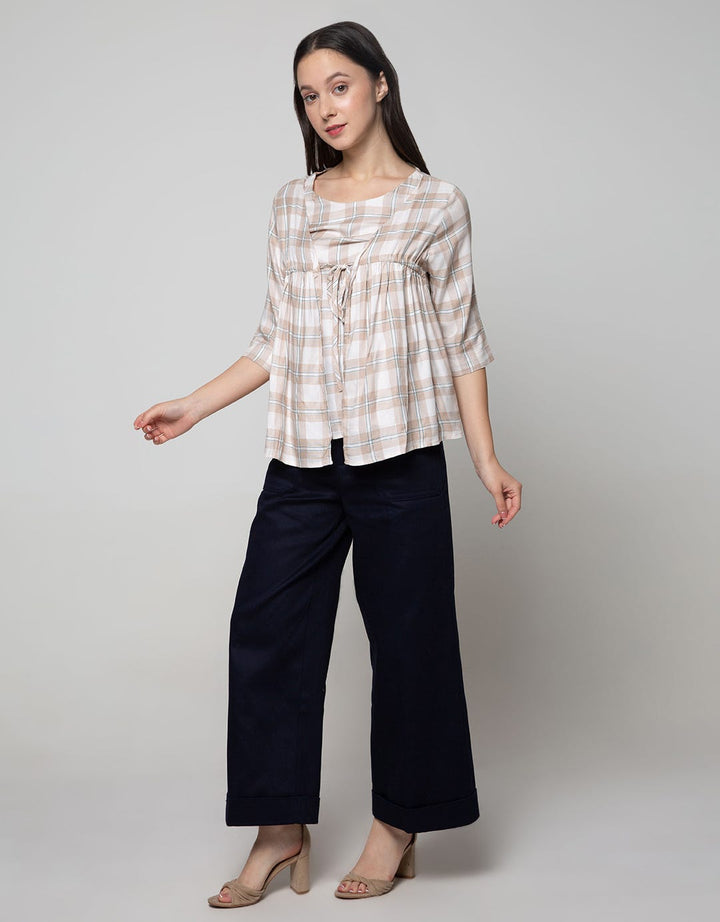 LS SHIRT CHECK RAYON