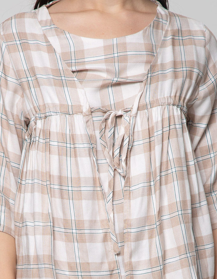 LS SHIRT CHECK RAYON