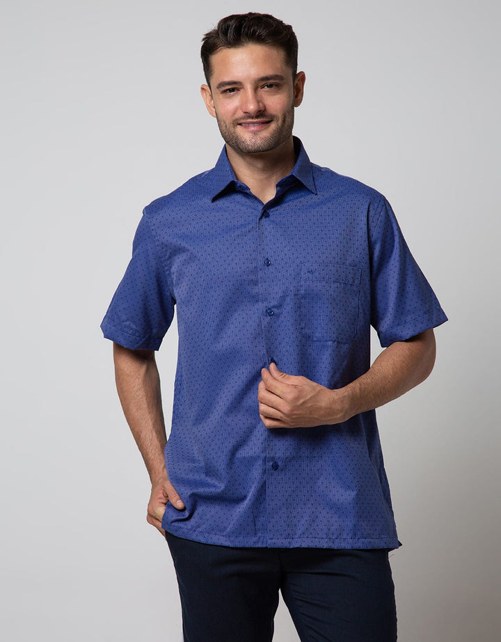Arrow Short Sleeve Shirt Texture Azzaro