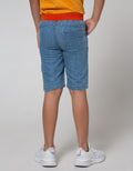Little M Denim Short Pants Basketball Bordir