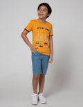 Little M Denim Short Pants Basketball Bordir