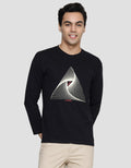 T Zone Geometry Triangle Kaos Lengan Panjang Pria