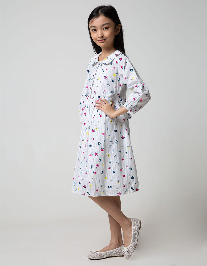 LS MIDI DRESS STRIPE