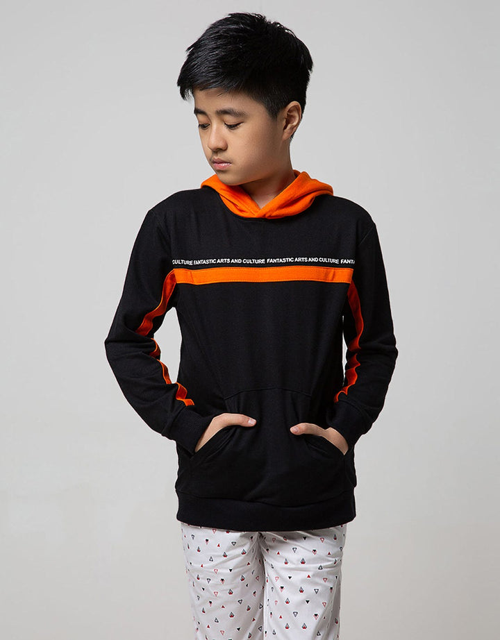 HOODY STRIPE SWEATER