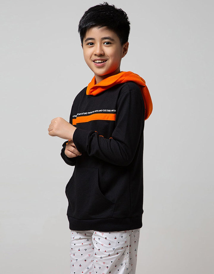 HOODY STRIPE SWEATER