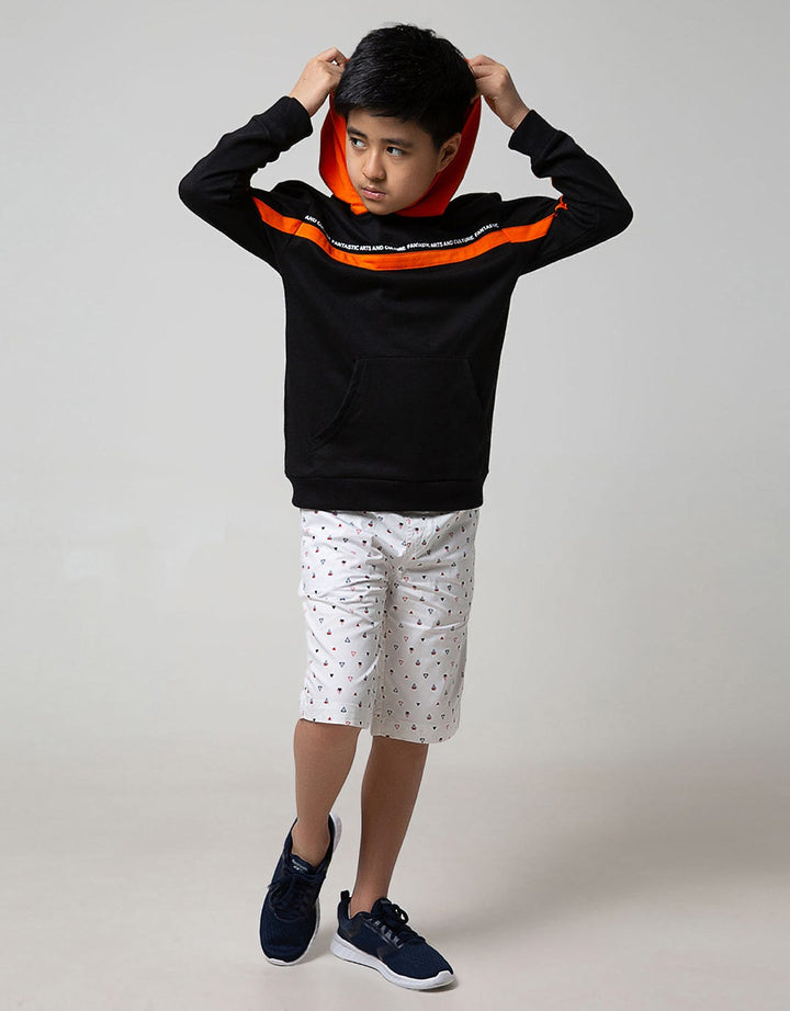 HOODY STRIPE SWEATER