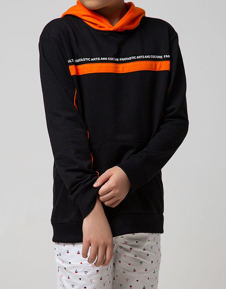 HOODY STRIPE SWEATER