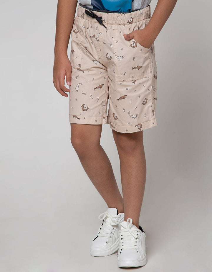 Little M Short Pants Crop Woven Shark